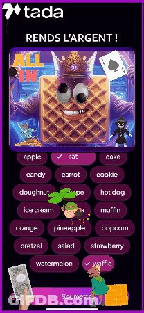 A Screenshot Of A Game Called All In With A Waffle King GIF