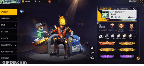 A Screenshot Of A Game Called Free Fire With A Character Named The Devil GIF