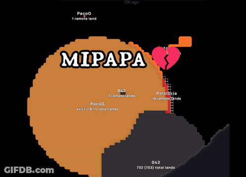 A Screenshot Of A Game Called Mipapa With A Broken Heart In The Middle GIF