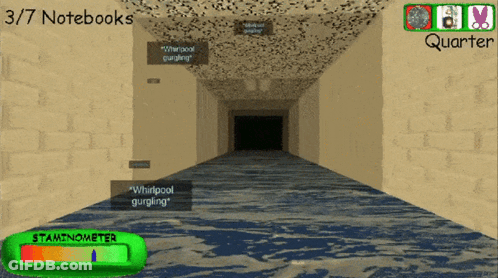 A Screenshot Of A Game That Says ' 3/7 Notebooks ' On The Top GIF