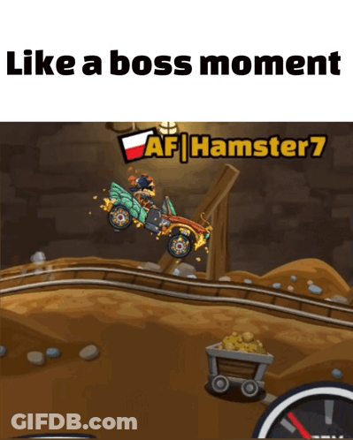 A Screenshot Of A Game That Says Like A Boss Moment Af Hamster7 GIF