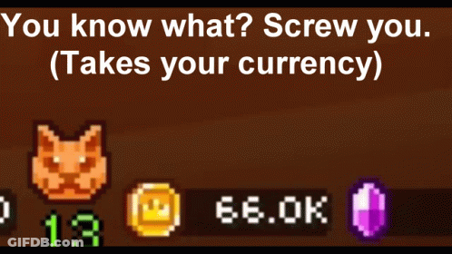 Game Screenshot Saying You Know What Screw You GIF