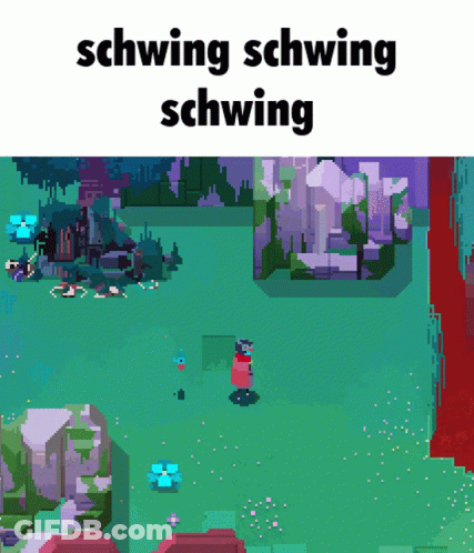 A Screenshot Of A Game With The Words Schwing Schwing Schwing GIF