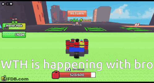 A Screenshot Of A Game With The Words Wth Is Happening With Bro GIF