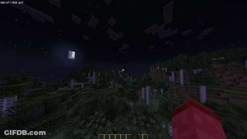 A Screenshot Of A Minecraft Game Shows A Purple Monster Called Wether Storm GIF