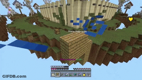 A Screenshot Of A Minecraft Game With The Name Dopier On The Bottom Right GIF