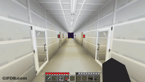 A Screenshot Of A Minecraft Game With The Number 51 On The Bottom Left GIF