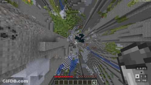 A Screenshot Of A Minecraft Game With The Numbers 73 Fps On The Top Left GIF