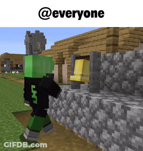A Screenshot Of A Minecraft Game With The Words Everyone Above It GIF