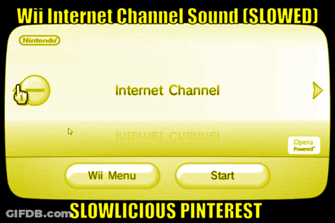 A Screenshot Of A Nintendo Game That Says Wii Internet Channel Sound GIF