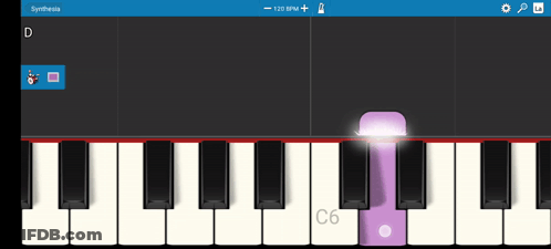 A Screenshot Of A Piano Playing A Song With A C6 Chord In The Middle GIF