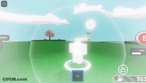 A Screenshot Of A Roblox Game With A Cross In The Middle Of A Field GIF