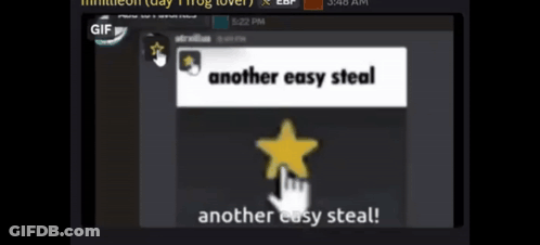 A Screenshot Of A Screen That Says Another Easy Steal GIF