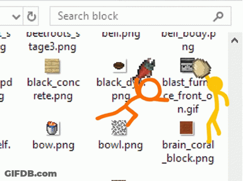 A Screenshot Of A Search Block With A Stick Figure In The Middle GIF