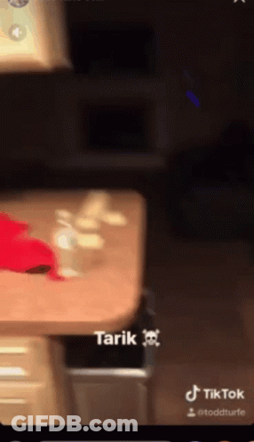 A Screenshot Of A Tiktok Video Shows A Person Standing On A Counter GIF