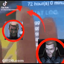 A Screenshot Of A Tiktok Video Shows Two Men In Red Circles GIF