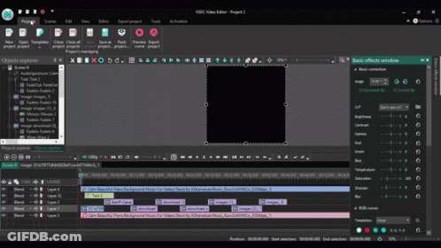 A Screenshot Of A Video Editing Program Called Vdc Video Editor GIF