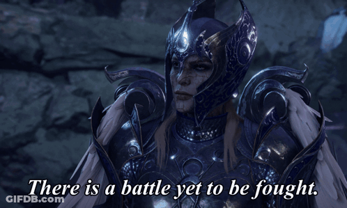 Video Game Character Says Battle Yet To Be Fought GIF
