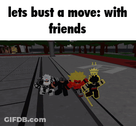 A Screenshot Of A Video Game Says Lets Bust A Move With Friends GIF