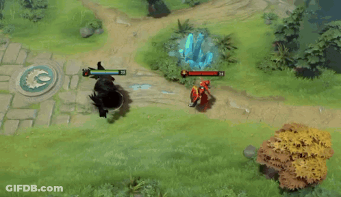 A Screenshot Of A Video Game Showing A Monster And A Character With The Number 25 On Their Health Bar GIF