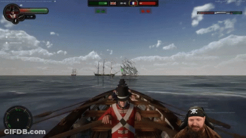 A Screenshot Of A Video Game Shows A Battle Between The British And French GIF
