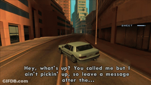 A Screenshot Of A Video Game Shows A Car Driving Down A City Street GIF