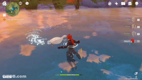 A Screenshot Of A Video Game Shows A Character In The Water GIF