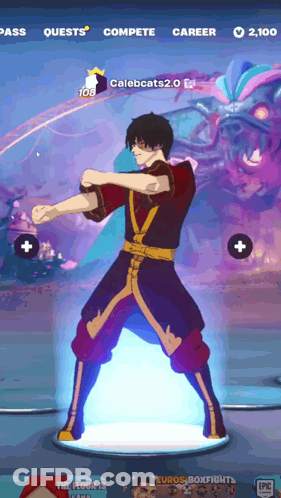 A Screenshot Of A Video Game Shows A Character Named Calebcats 2.0 GIF