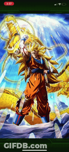A Screenshot Of A Video Game Shows A Character Named Goku GIF