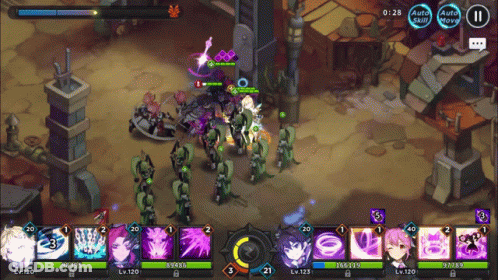 A Screenshot Of A Video Game Shows A Few Characters And Their Levels GIF