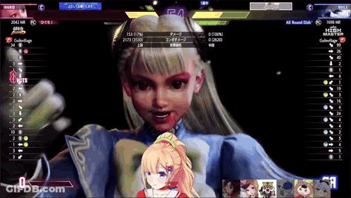 A Screenshot Of A Video Game Shows A Girl With Blonde Hair And A Bloody Face GIF