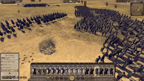 A Screenshot Of A Video Game Shows A Large Number Of Soldiers On The Field GIF