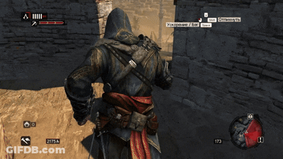 A Screenshot Of A Video Game Shows A Man Jumping Over A Fence GIF