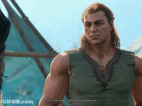 Video Game Screenshot Man Talking To Halism GIF