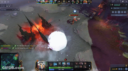 A Screenshot Of A Video Game Shows A Snowball Being Thrown In The Air GIF