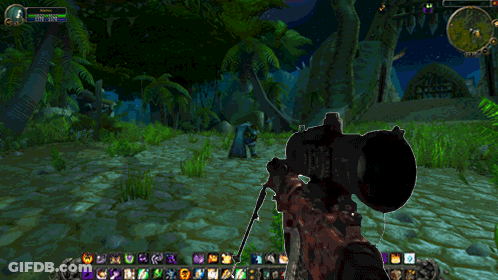 A Screenshot Of A Video Game Shows A Target With A Skull In The Center GIF