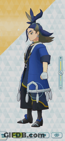 A Screenshot Of A Video Game Shows The Back Of A Character Wearing A Blue Shirt GIF