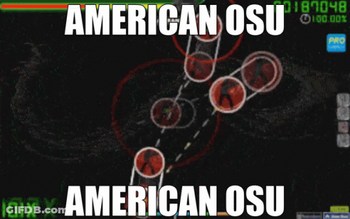 A Screenshot Of A Video Game That Says American Osu American Osu GIF