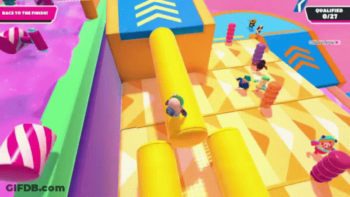 A Screenshot Of A Video Game That Says Back To The Finish .. GIF
