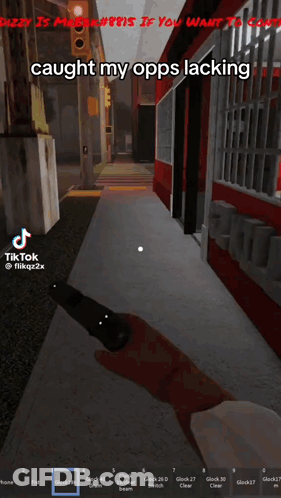 A Screenshot Of A Video Game That Says ' Caught My Opps Lacking ' On It GIF