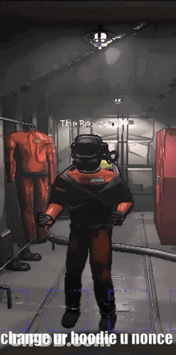 A Screenshot Of A Video Game That Says Change Ur Hoodie U Nonce GIF