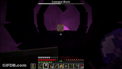 A Screenshot Of A Video Game That Says Command Block At The Top GIF
