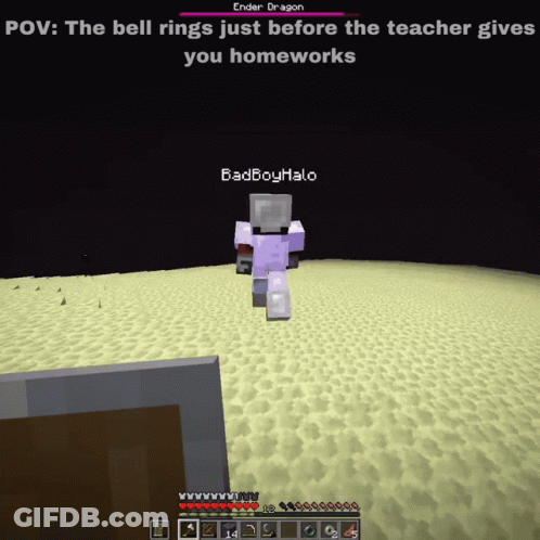 A Screenshot Of A Video Game That Says Ender Dragon On The Top GIF