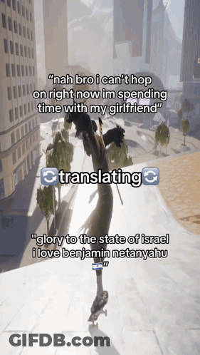 A Screenshot Of A Video Game That Says " Glory To The State Of Israel " GIF