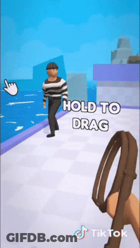 A Screenshot Of A Video Game That Says " Hold To Drag " GIF