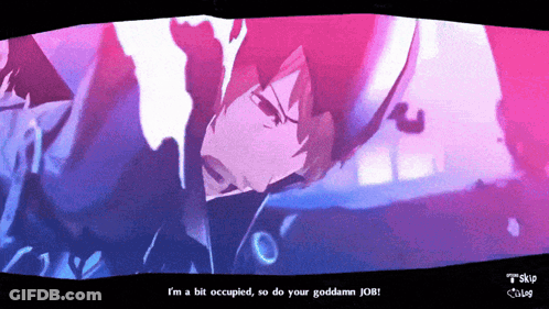 A Screenshot Of A Video Game That Says " I 'M A Bit Occupied " GIF