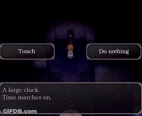 A Screenshot Of A Video Game That Says " Large Clock " GIF