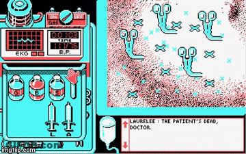 A Screenshot Of A Video Game That Says " Laurelee The Patient 'S Dead " GIF