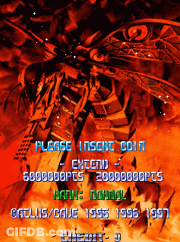 A Screenshot Of A Video Game That Says Please Insert Coin Extend GIF