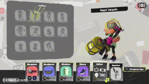 A Screenshot Of A Video Game That Says Reppin Inkopolis GIF